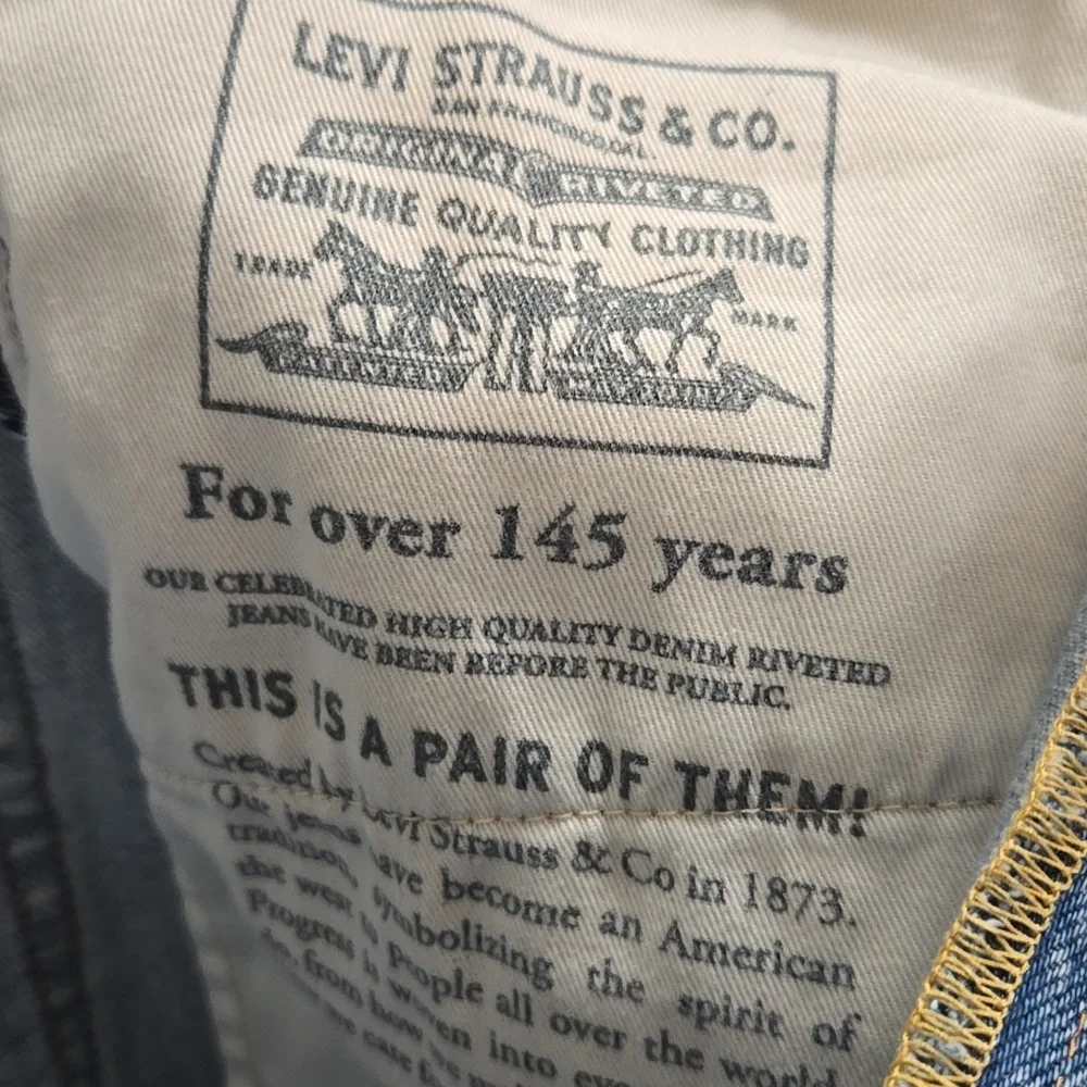 Levis 551 Z Authentic Straight Fit Jeans Mens 36X32 Big E Cotton Hemp Distressed